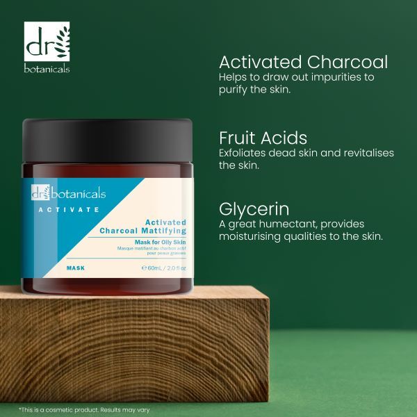 Dr Botanicals kullmattende maske for fet hud