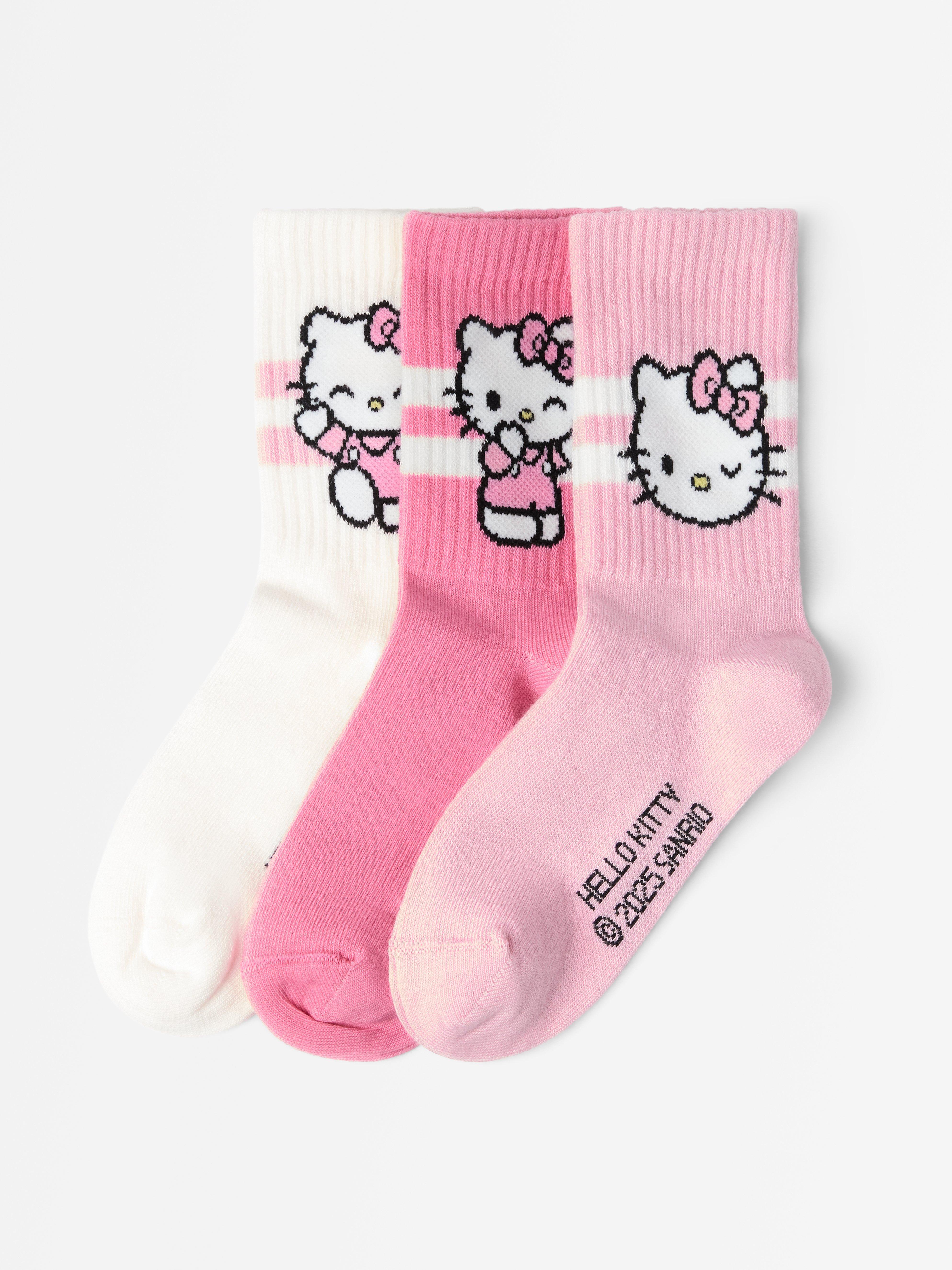 Balení 3 ponožek Hello Kitty v bílé barvě