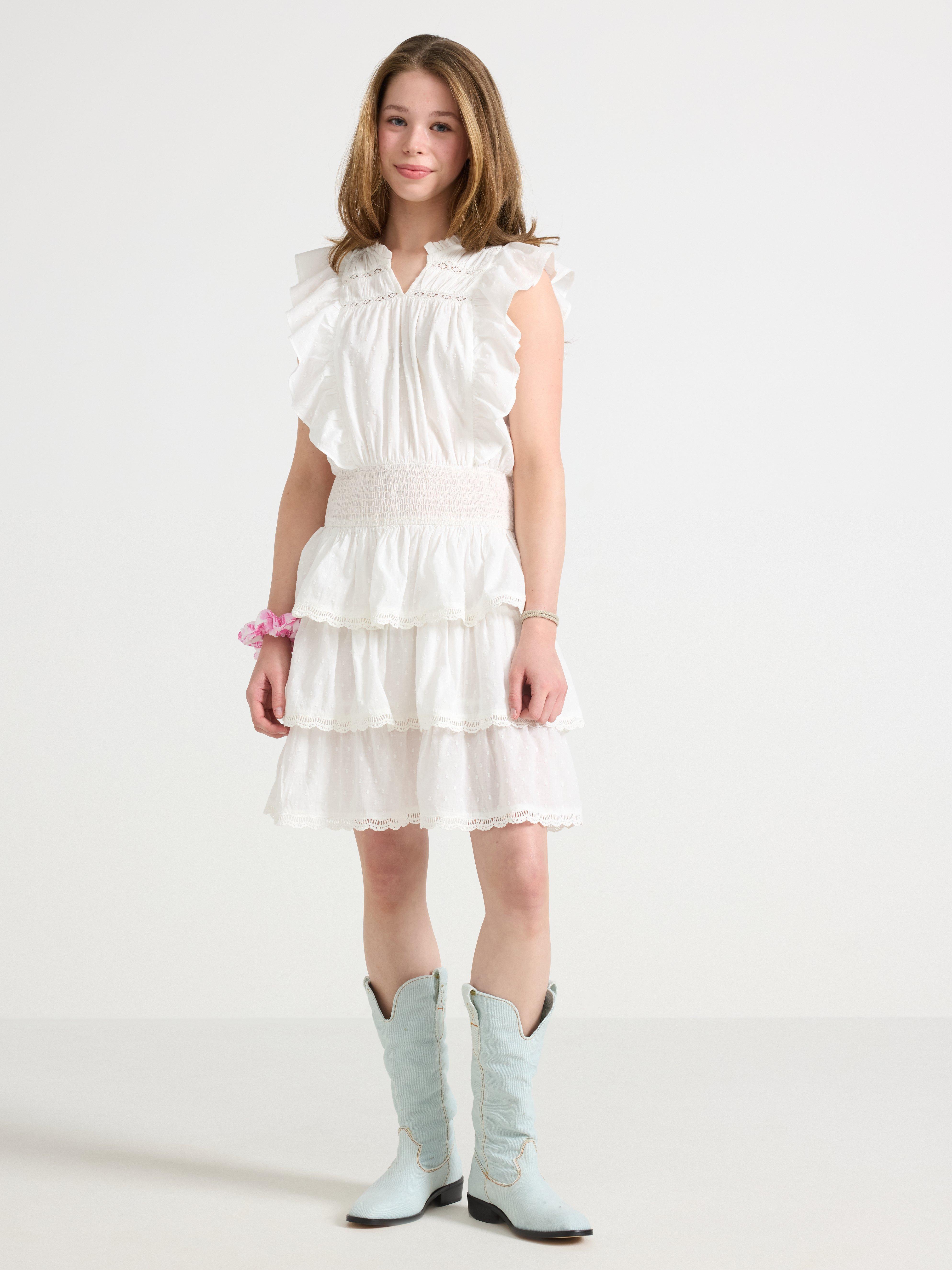 Šaty s volánky Off White