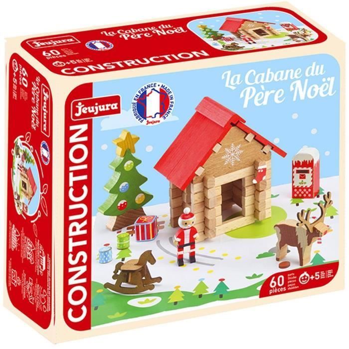La cabane du Père Noël - Jeu de construction - JEUJURA - 60 pièces