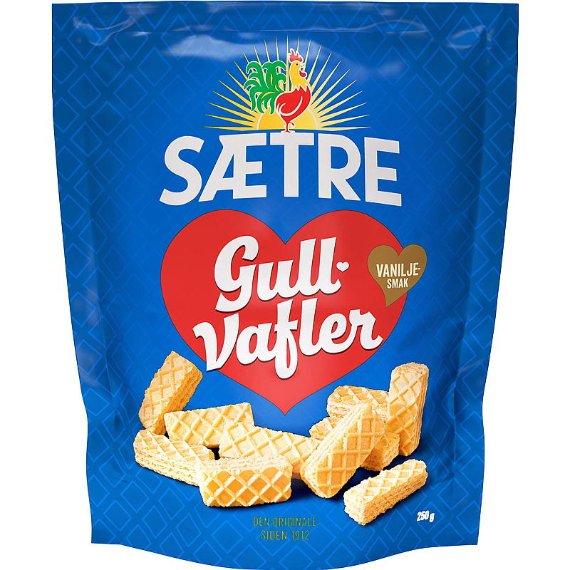 Sætre Guldvåfflor 250 g, vanilj