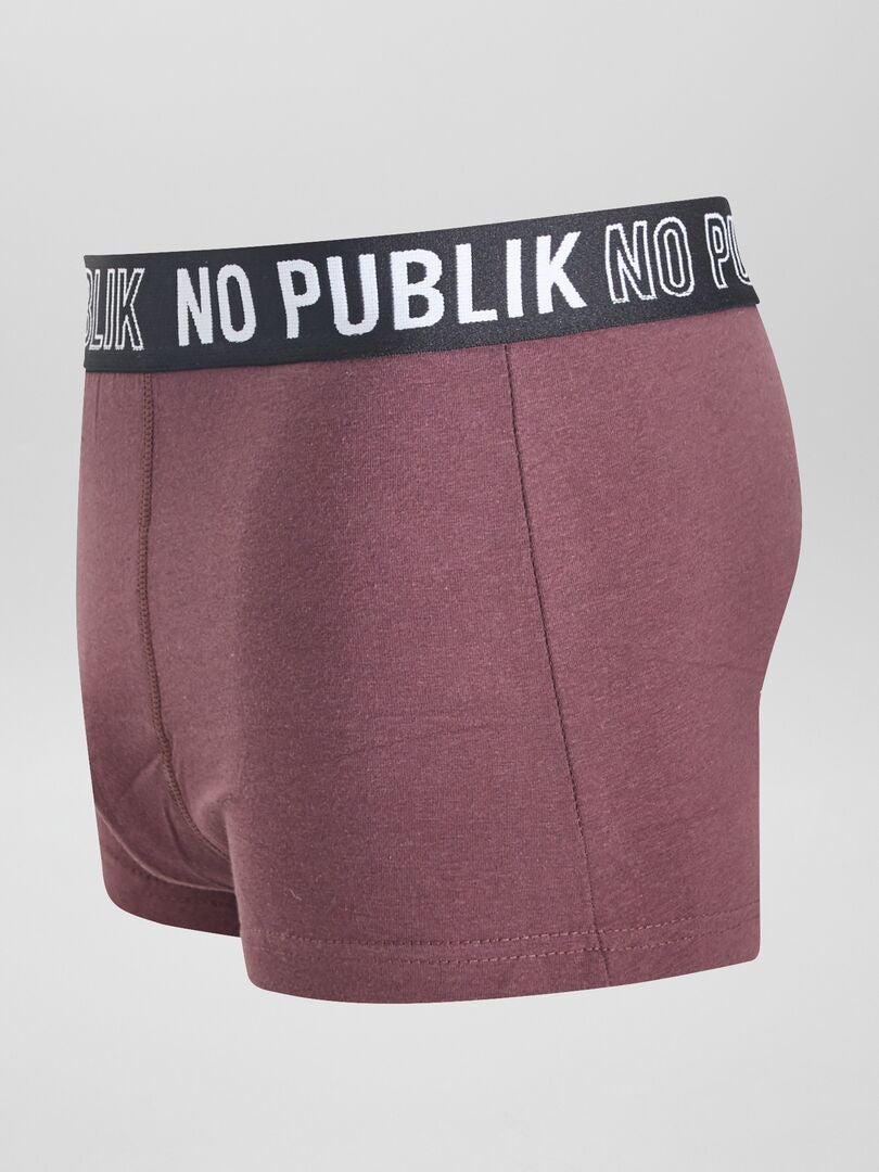 Zestaw 3 bokserek „No Publik” – CZARNE