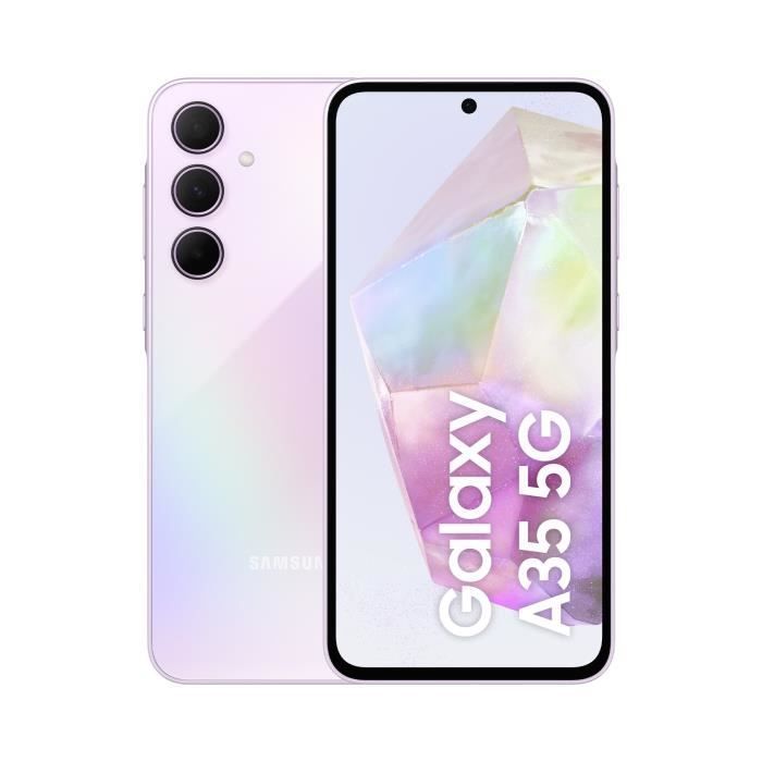 Smartphone Samsung Galaxy A35 de 128 GB, 5G, color lila.