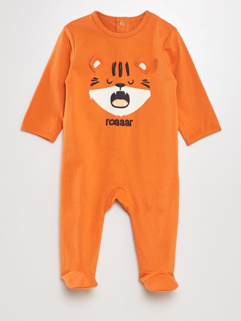 Barboteuse en coton - ORANGE