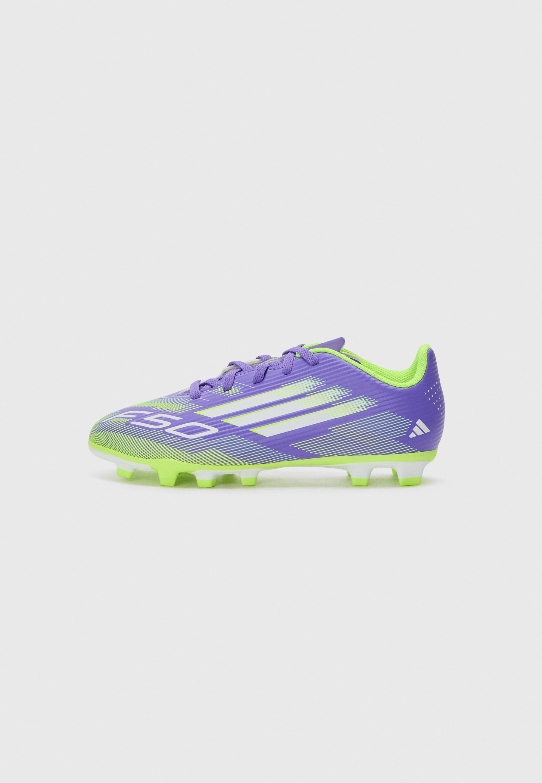 adidas Performance F50 CLUB UNISEX - Kindla pinnaga jalgpallisaapad - lilla/valge/sidrunhall