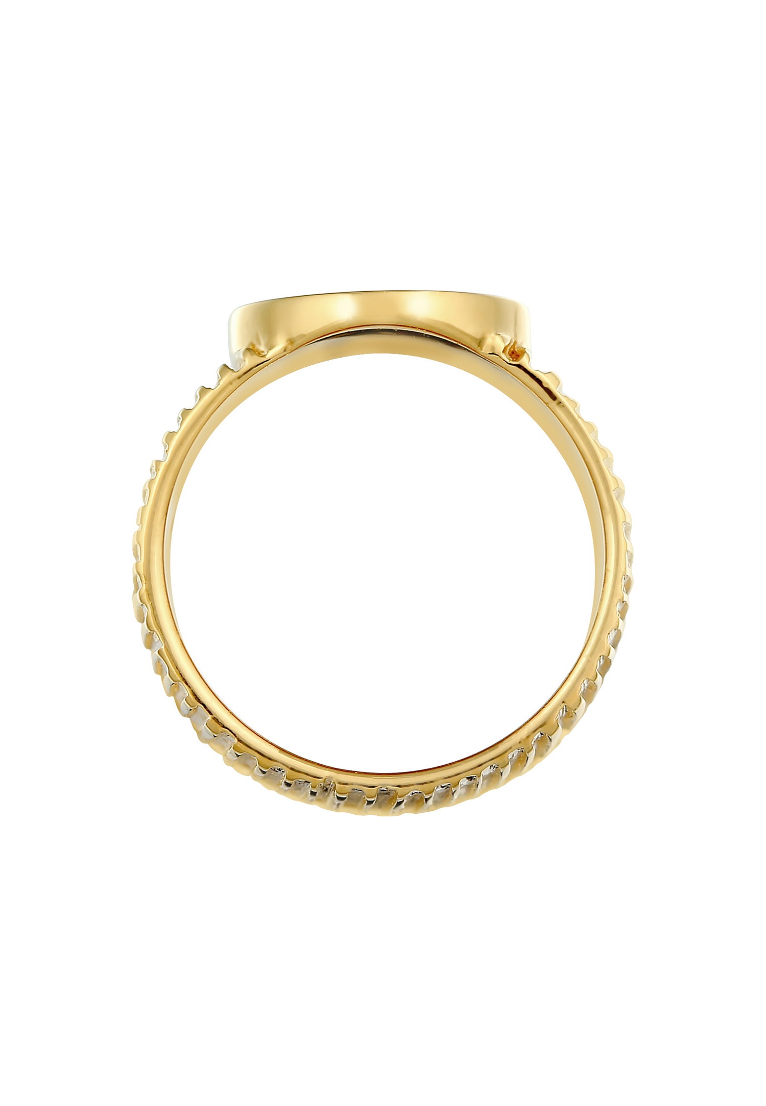 Elli PREMIUM Bague Signet Femme Structure Relief Chunky Blogger Tendance en argent sterling 925