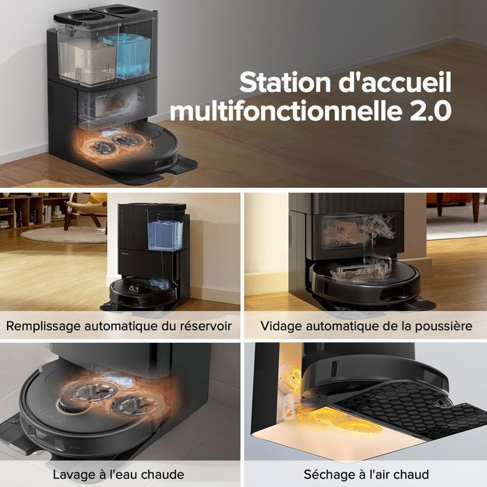 Roborock Qrevo Pro Robot Vacuum Cleaner and Mop, with 60°C steam cleaning, Upgrade from the Qrevo S/S7 Max Ultra, Hot Water Mopping