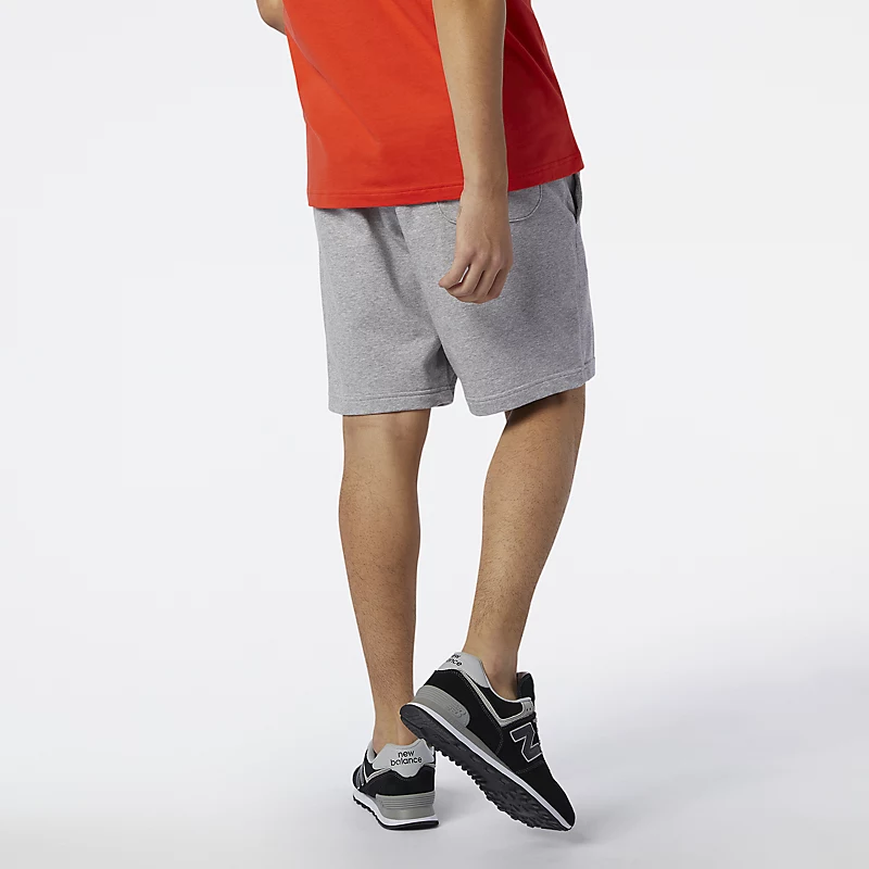 Pantaloni scurți NB Essentials Stacked Logo pentru bărbați - GRI SPORTIV