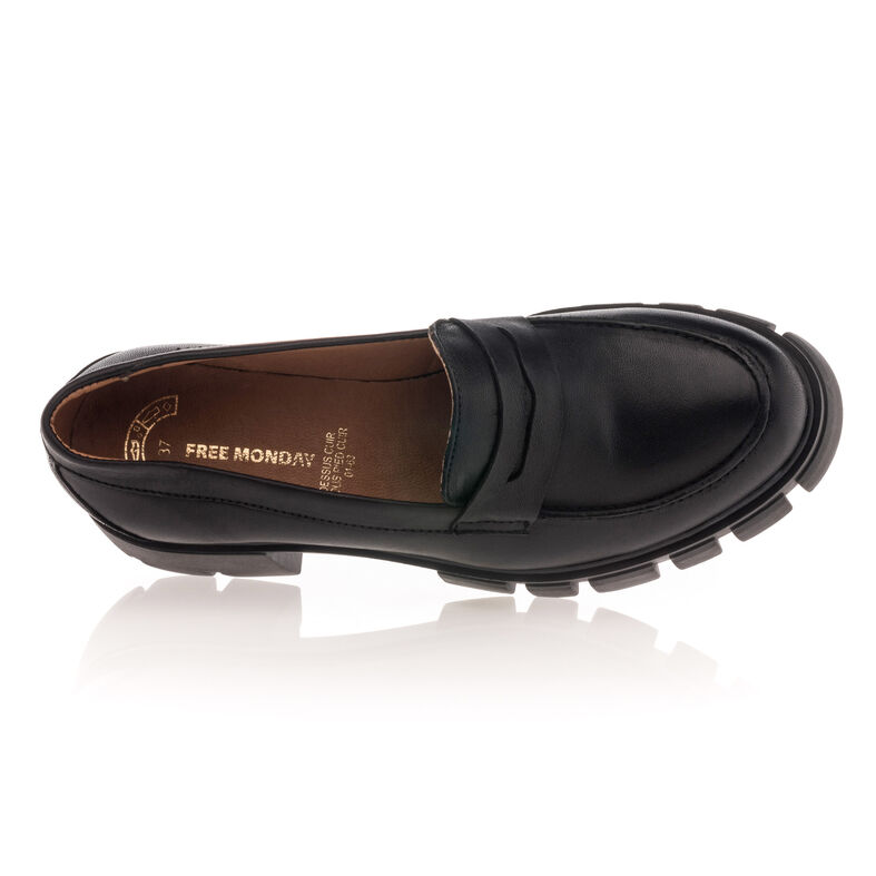 Svarta loafers/båtskor för kvinnor