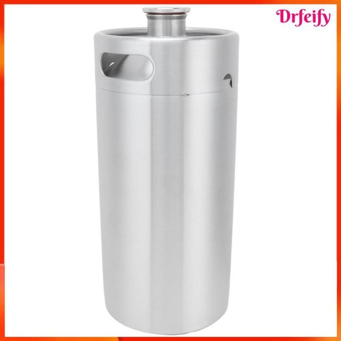 Barril de cerveza Akozon √Barril de cerveza miniatura de acero inoxidable de 3,6 L con tapa, ideal para electrodomésticos.