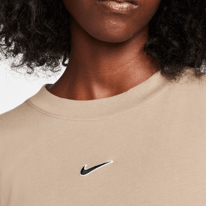 Sportief T-shirt met lange mouwen in boyfriend-stijl met Swoosh-print.
