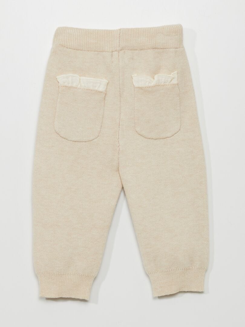 Leggings de punto - BEIGE