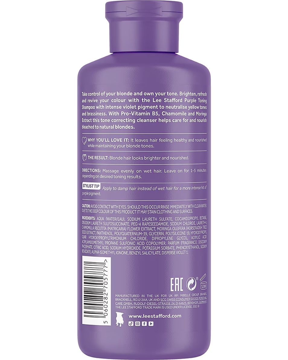 Șampon tonificant Lee Stafford Bleach Blondes Purple