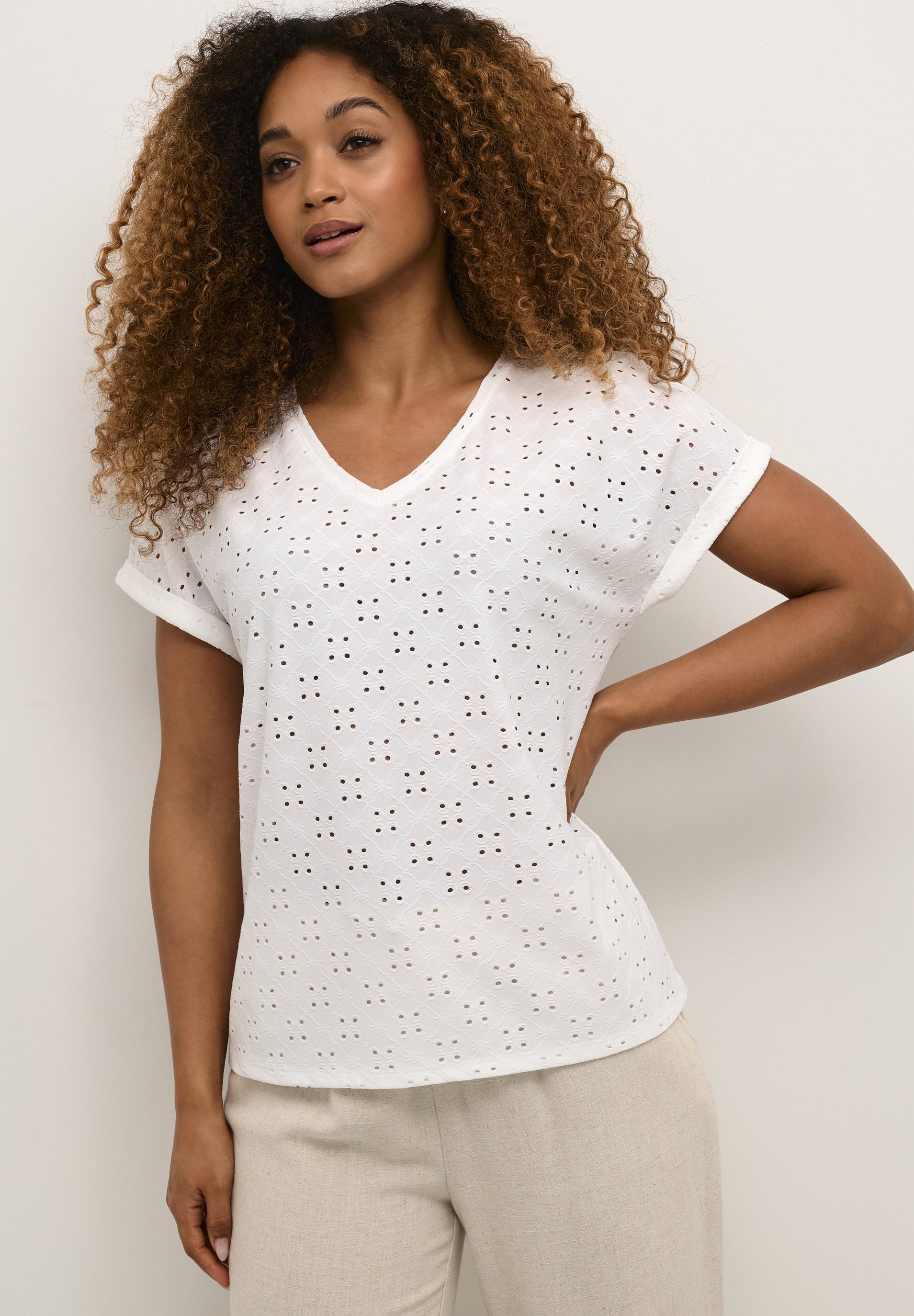 Love Copenhagen SINA - T-shirt met print - helder wit