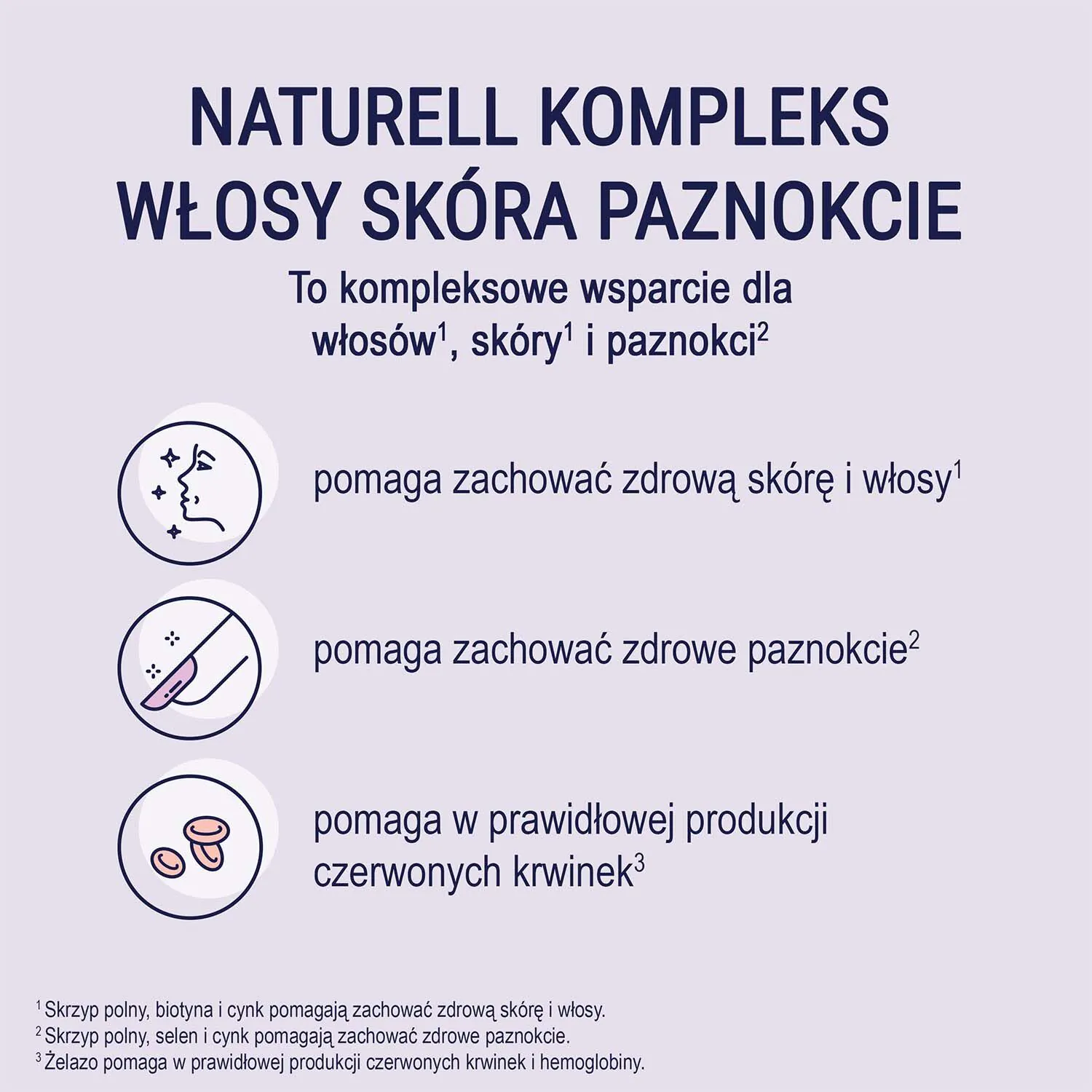 Naturell Kompleks Włosy Skóra Paznokcie 120 tabletek