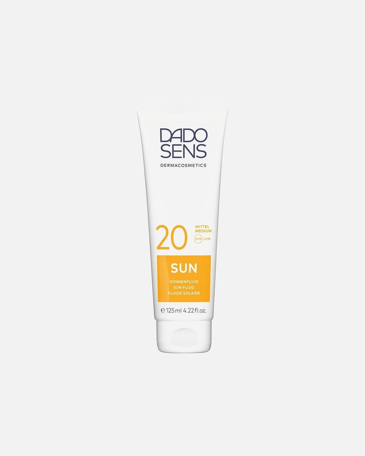 DADO SENS Dermacosmetics tekočina za sončenje ZF 20 - 125 ml