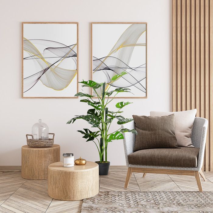 Plante artificielle - Outsunny - monstera arbre artificiel 21 feuilles pot ciment - plastique - Ø 16x100cm