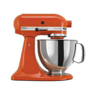 Artisan 5-Quart-Küchenmaschine mit 10 Geschwindigkeitsstufen in Persimmon-Farbe, inklusive Flachrührer, Schneebesen (6 Drähte) und Knethaken