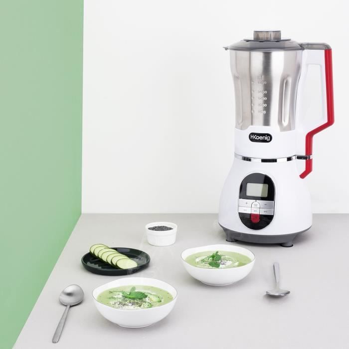 Heated Blender - H.Koenig - MXC36 - 900 W - 1.4 L - Stainless Steel - 3 Speeds + Pulse