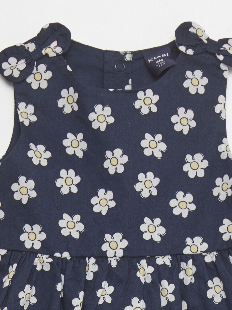 Mouwloze jurk met patroon - BLAUW