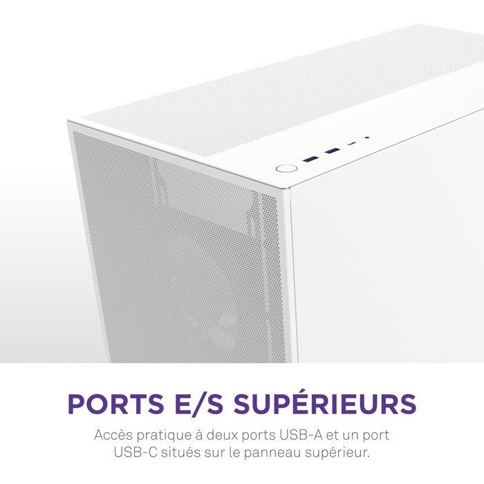 Midi-Tower-Gehäuse – NZXT – CM-H72FW-01 – H7 Flow – Weiß