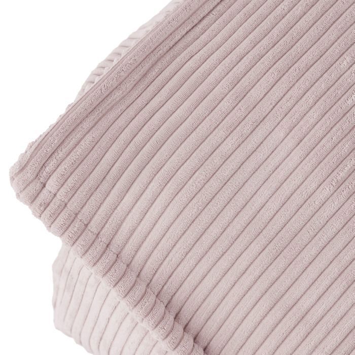 MISIOO Vierkante pluizige zitzak voor baby-/kinderkamer, roze corduroy, 77x67x50 cm
