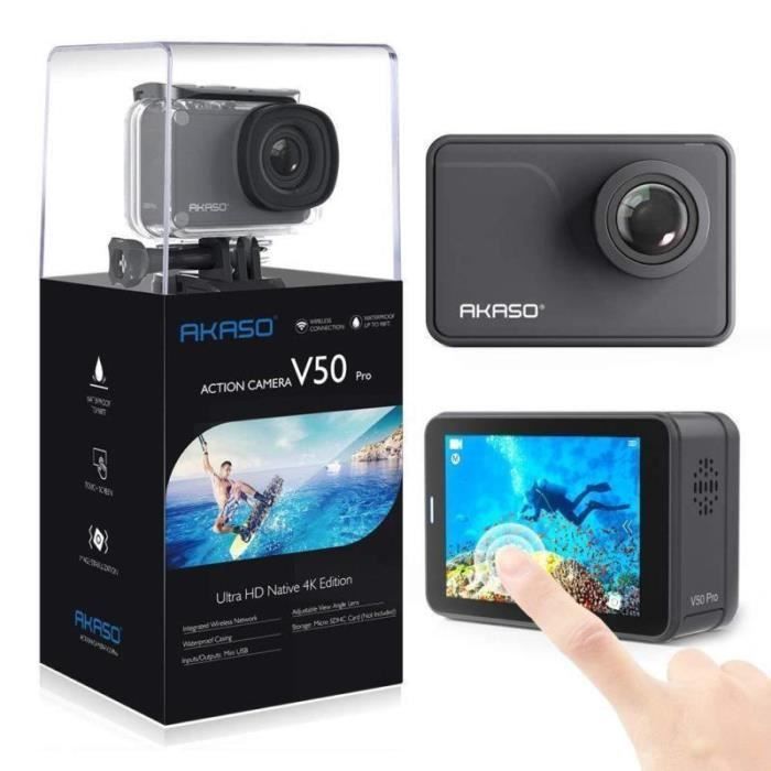 AKASO V50 PRO Waterproof 4k Wifi 20MP Sports Camera, 30fps Action Cam, Ultra HD Camcorder with EIS, Touchscreen LCD, Accessory Kits