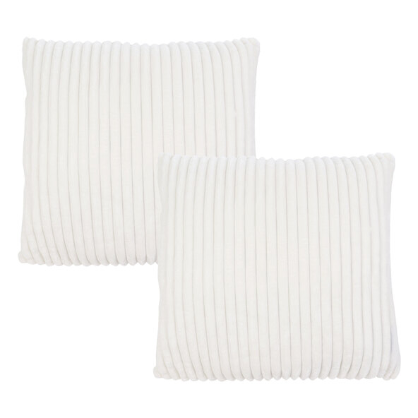 Corduroy-look cushions, off-white, set of 2