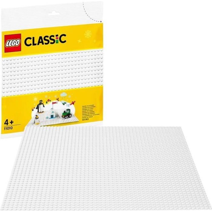 LEGO® Classic 11010 White Baseplate, 32x32, Educational Toy, Creative Construction