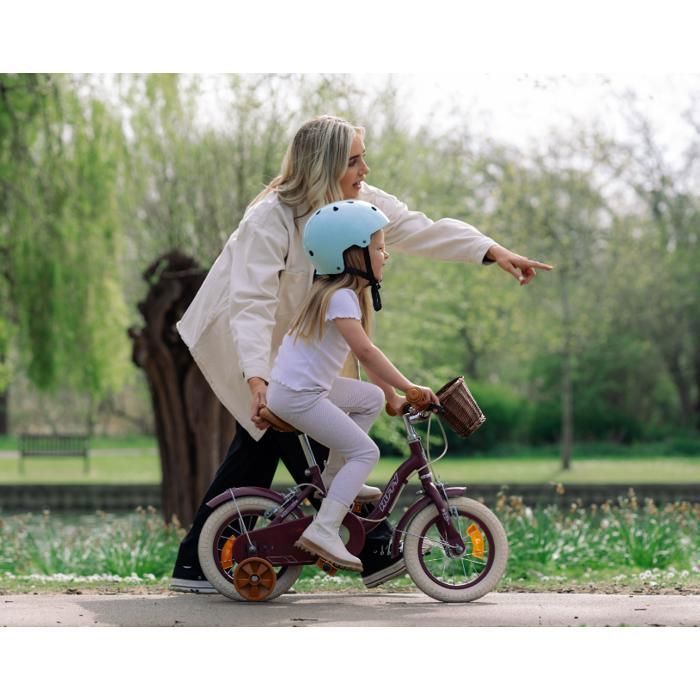 Kinderfiets – Vintage – 30 cm wielen – Leeftijd 3 tot 5 jaar – Mandje – Velgremmen – Bordeauxrood – HUFFY product