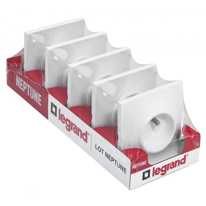 Enchufes eléctricos - LEGRAND - Neptuno - Blanco - 2P+E - Listos para instalar