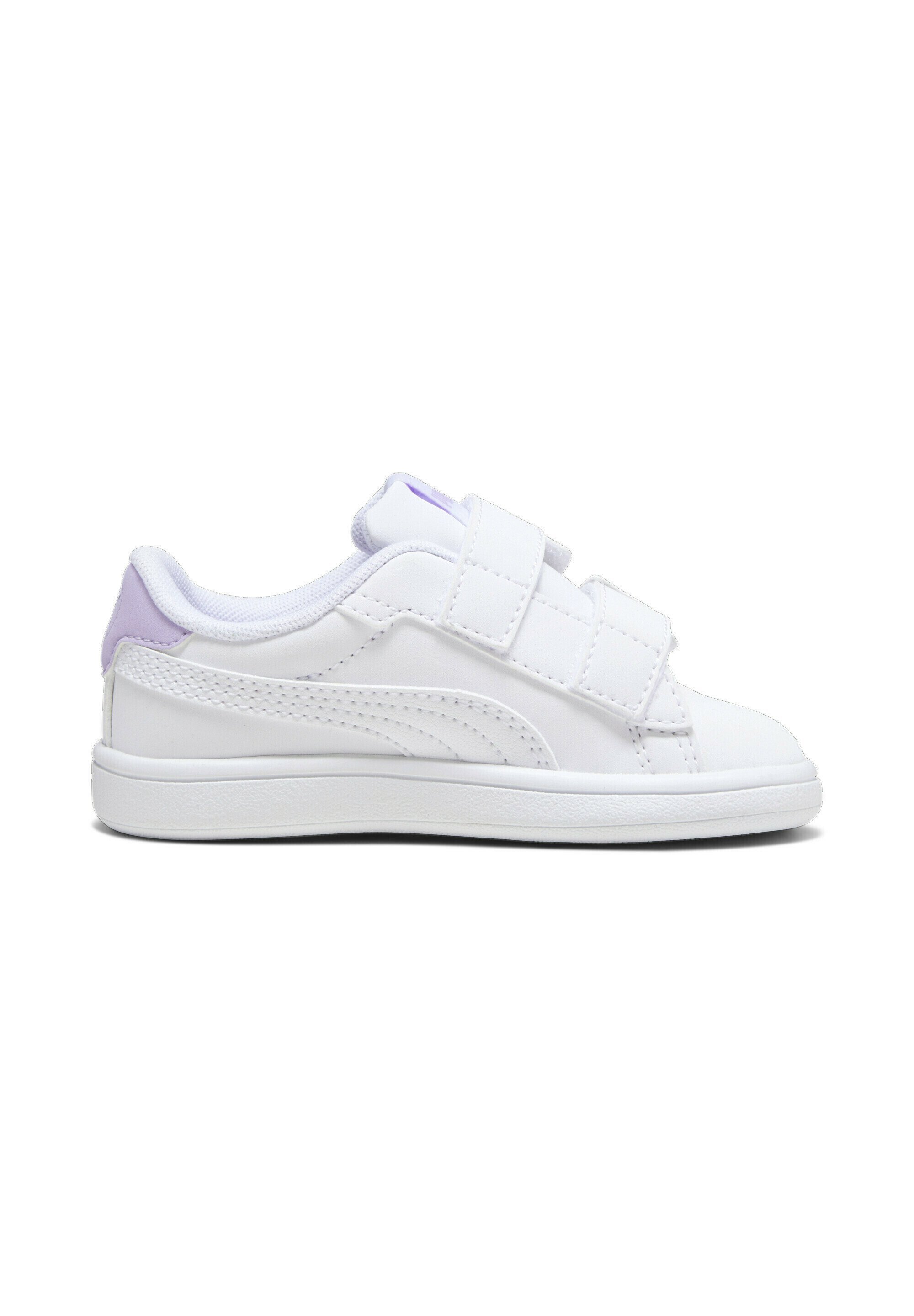 Puma SMASH 3.0 UNISEX - Sneaker - Weiß, leuchtendes Violett, Silber