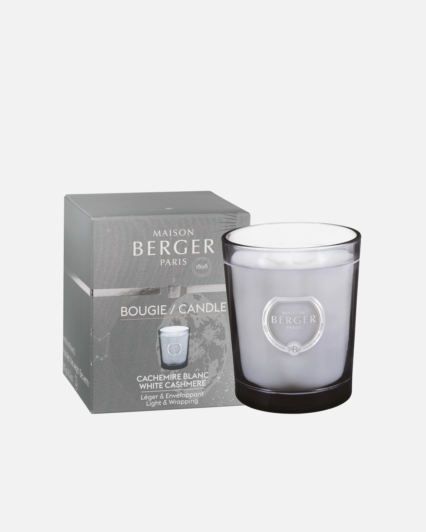 Maison Berger BOUGIE ASTRAL GRIS /CACHEMIRE BLANC