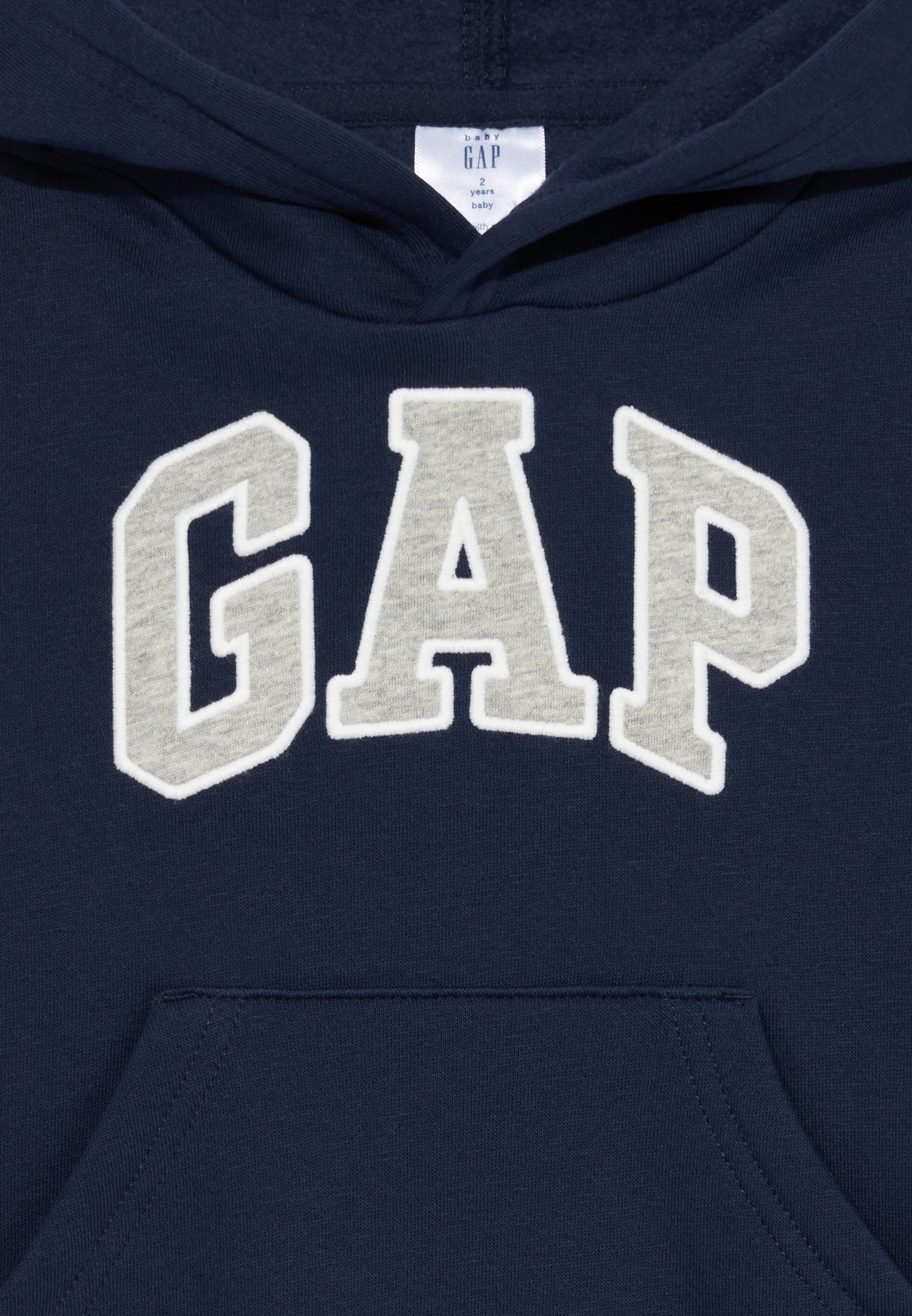 GAP BABYGAP RELAXED LOGO HOODIE - Pulover s kapuco - tapiserija mornarsko modra