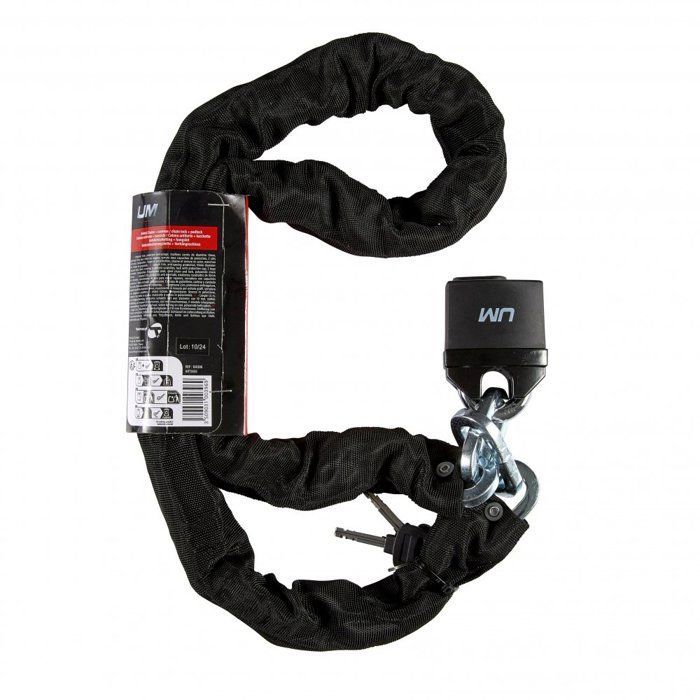 1.5M Fabric Sheath Chain Lock with Padlock - Motorcycle Locks