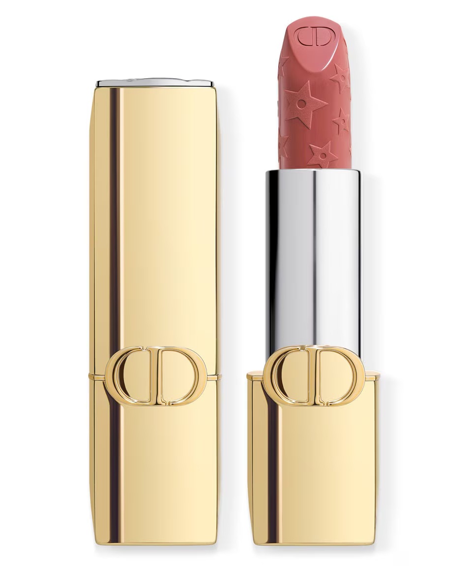 DIOR Rouge Dior Lipstick - Κραγιόν υψηλής ραπτικής περιορισμένης έκδοσης - χρυσή θήκη και χαραγμένο στικ