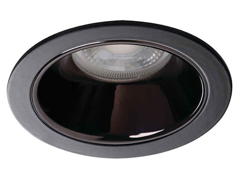Lampa sufitowa wpuszczana Glozo aluminiowa czarna