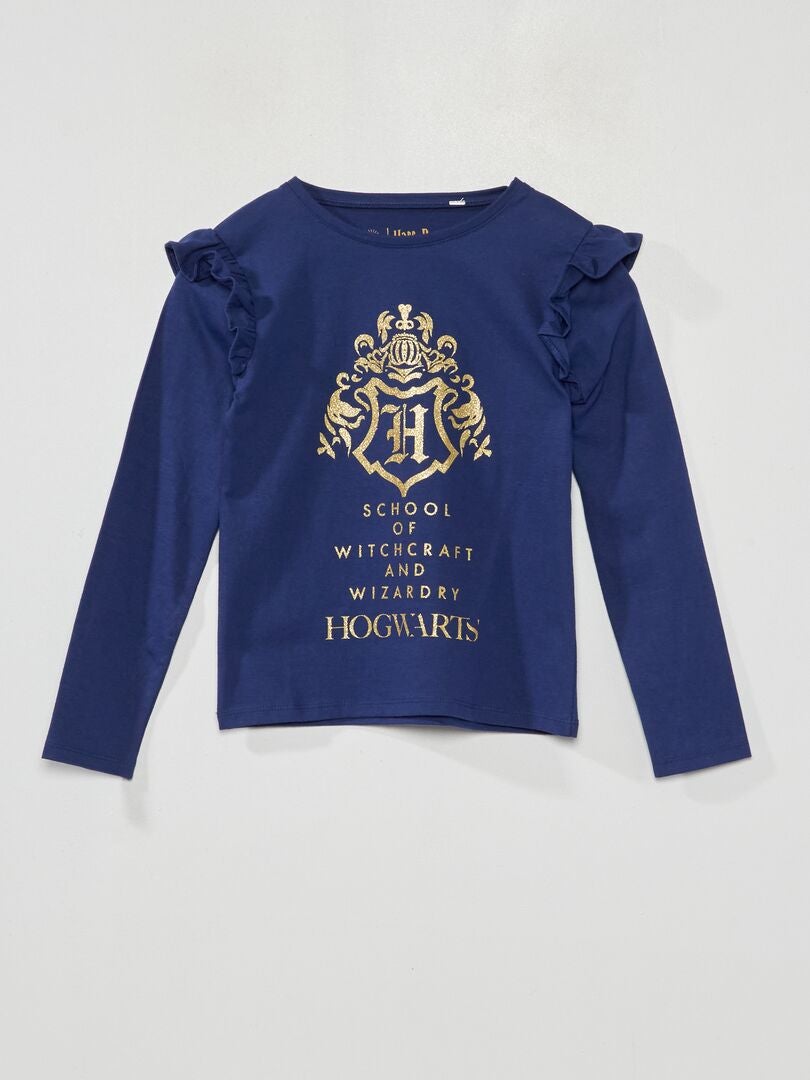 Koszulka z długim rękawem Harry Potter – NIEBIESKA