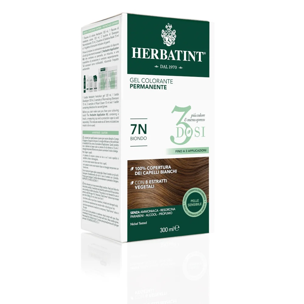HERBATINT Herbatint Permanente haarverfgel 3 doses 7N blond 300 ml