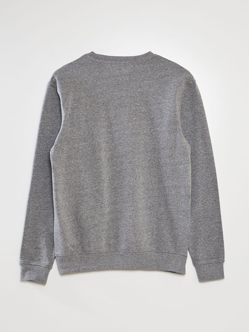 Effen French terry sweatshirt - GRIJS