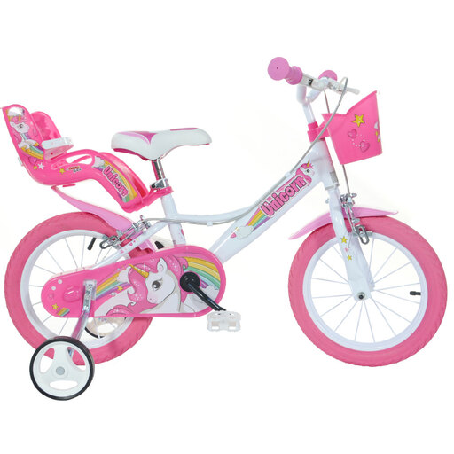  Bicicletă Unicorn pentru copii de 14 inci, pentru vârste între 4 și 6 ani