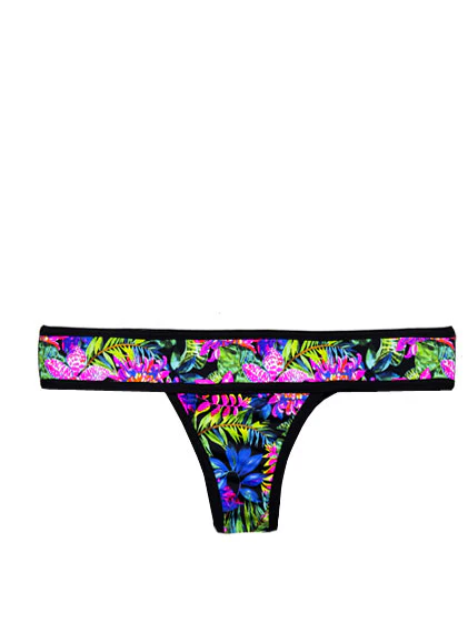 Scuba-stof zwembroek met bloemenprint