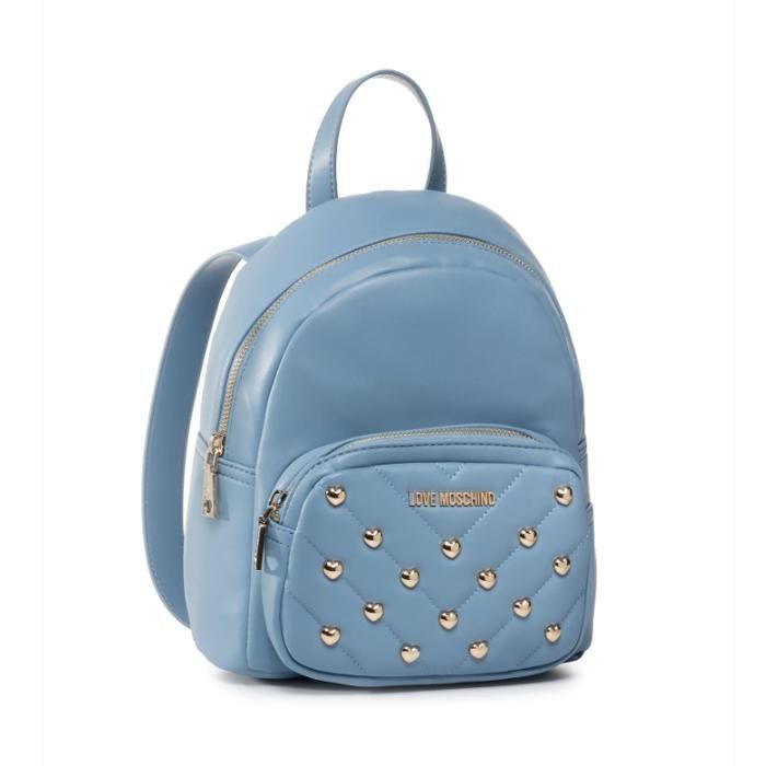 MOSCHINO - Small backpack - blue - Women's Leather Goods
