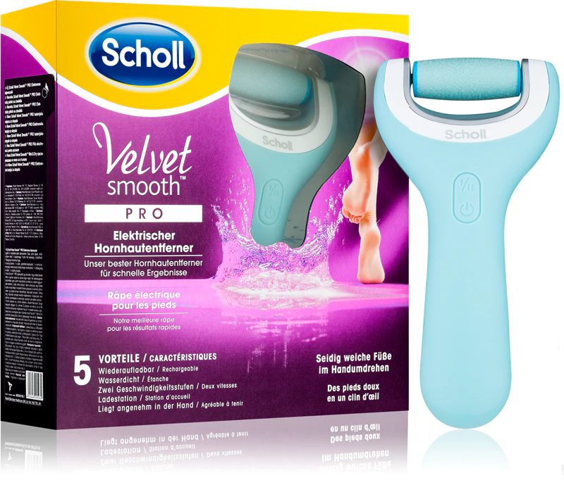Lixa eletrônica para pés Scholl Velvet Smooth Pro à prova d'água