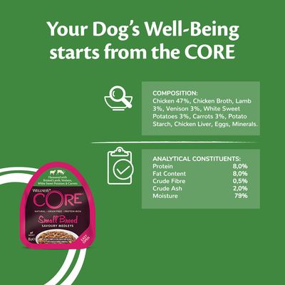 Wellness Core Small Adult Savoury Medleys Farmer Selection Mokra karma dla psów