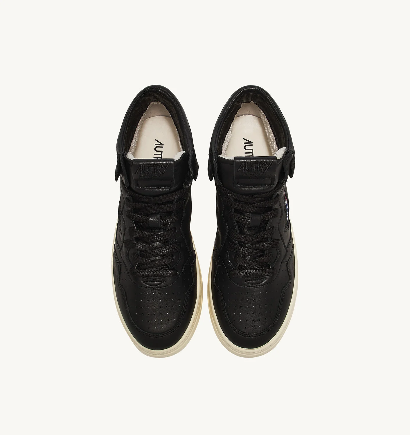 Adidași Medalist Mid din piele moale de capră neagră