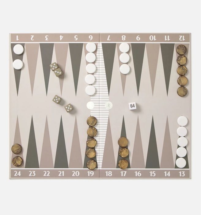 Jeu de société - Backgammon classique - Plateau pliable - 2 joueurs ou plus - Dimensions 35x18x4,2 cm