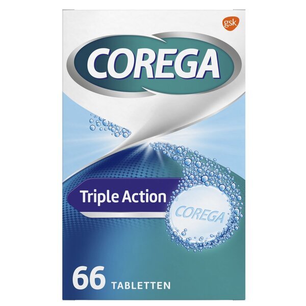 Corega tablete za dnevno čišćenje s triple action djelovanjem<br>Medicinski proizvod - 66 komada