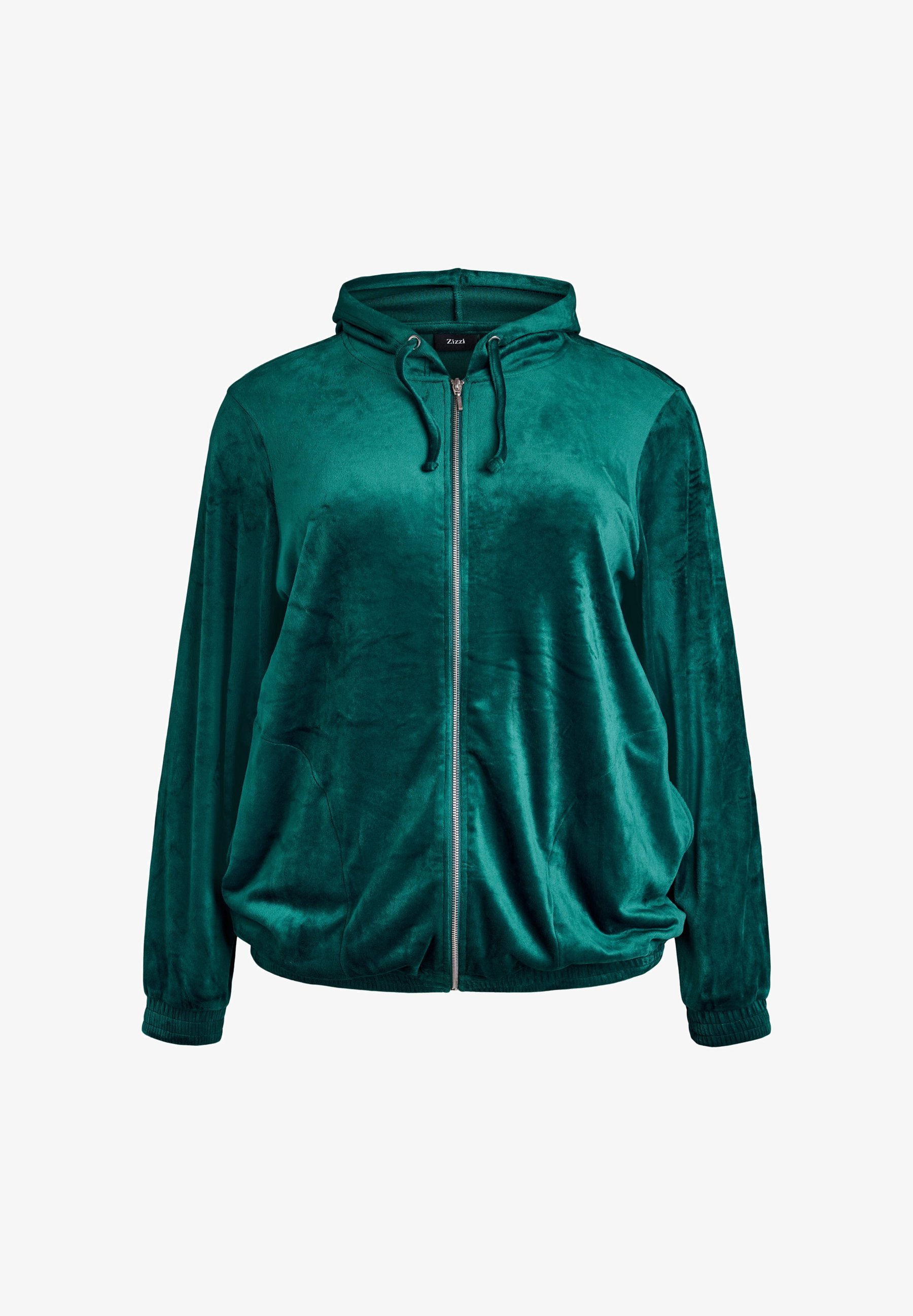 Zizzi MIT KAPUZE - Zip-up sweatshirt - deep teal