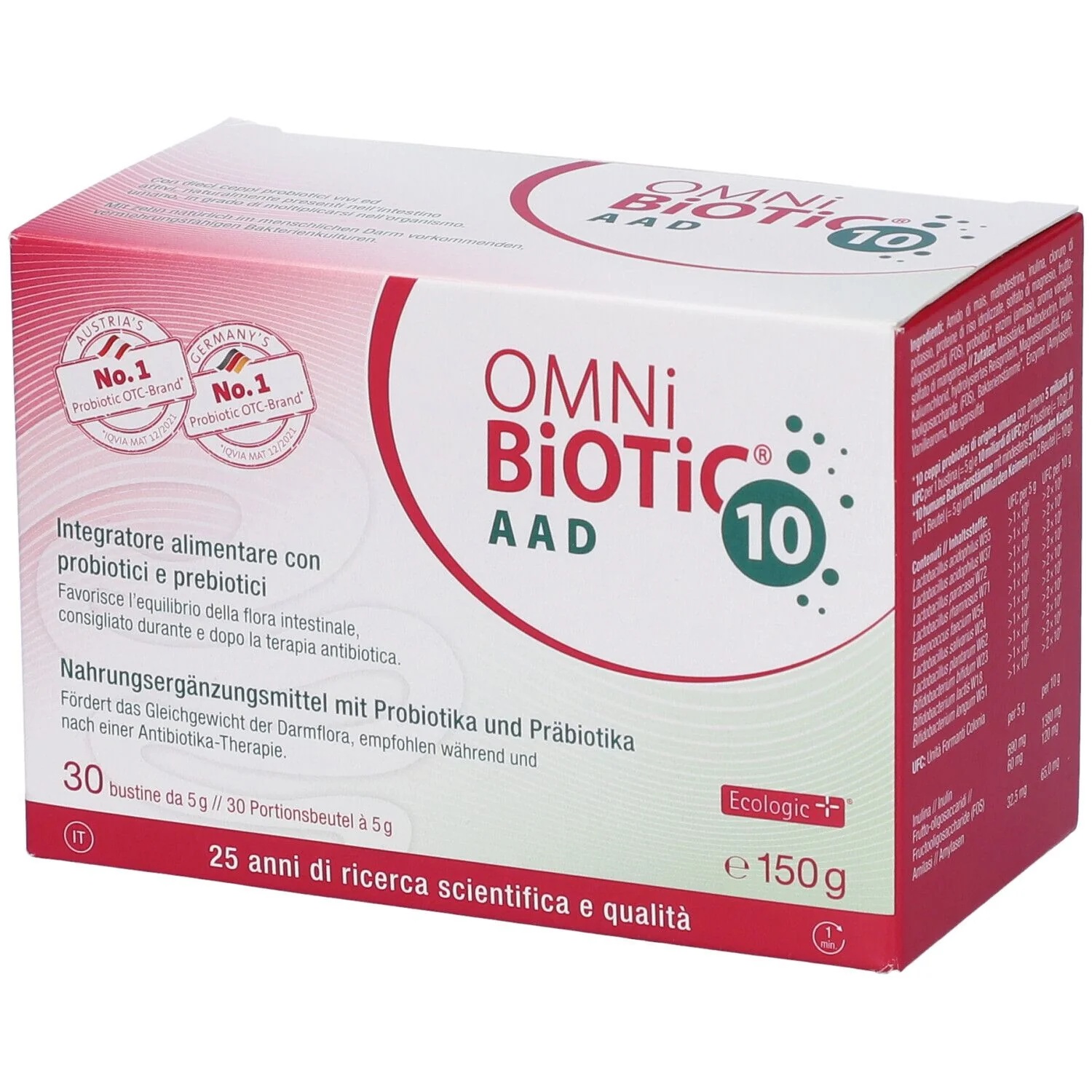 Omni Biotic 10 tabletten, 30 zakjes van 5 g